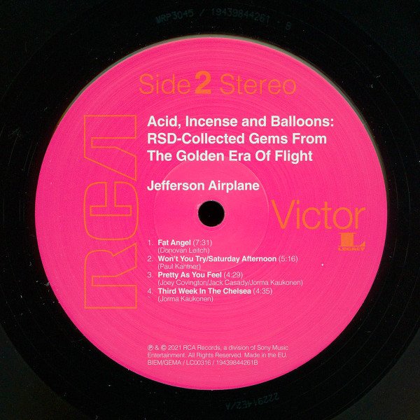 Jefferson Airplane — Acid, Incense And Balloons: RSD - Collected Gems From The Golden Era Of Flight